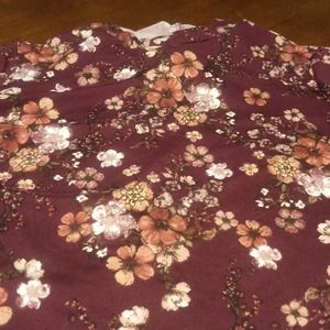 Banana Lemon L/S Floral Hoodie Tunic Size XL